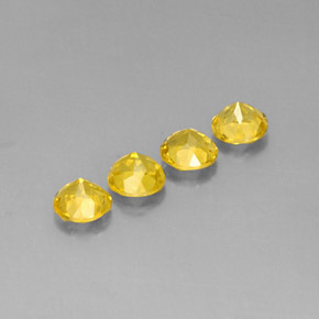 캐럿 천연 골든 옐로우 베릴 보석, 라운드 컷, 6.08 mm, VVS-VS