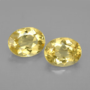 캐럿 천연 골든 옐로우 베릴 보석, 타원형 컷, 8.9×6.9 mm, VVS-VS