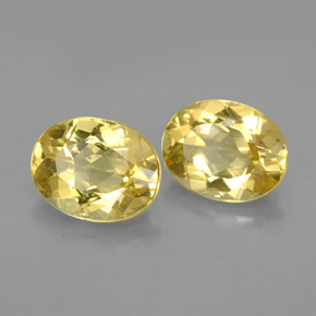 캐럿 천연 골든 옐로우 베릴 보석, 타원형 컷, 8.9×6.9 mm, VVS-VS