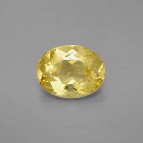 1.51캐럿 천연 골든 옐로우 베릴, 타원형 컷, 9×7 mm, VVS-VS