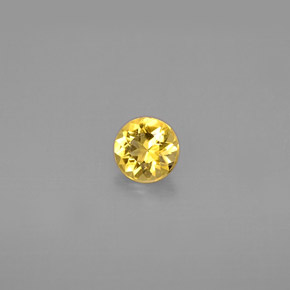 0.42캐럿 천연 골든 옐로우 베릴, 라운드 컷, 4.98 mm, VS
