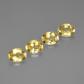 캐럿 천연 골든 옐로우 베릴 보석, 타원형 컷, 8×6 mm, VVS