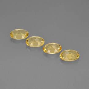 캐럿 천연 골든 옐로우 베릴 보석, 타원형 컷, 8×6 mm, VVS