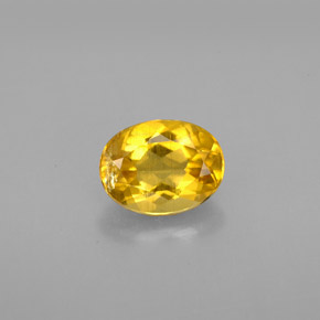 1.21캐럿 천연 골든 옐로우 베릴, 타원형 컷, 8×6.1 mm, VS