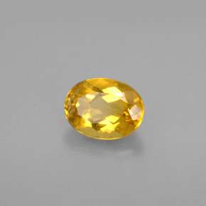 1.21캐럿 천연 골든 옐로우 베릴, 타원형 컷, 8×6.1 mm, VS