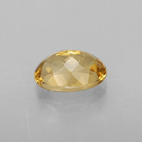 0.79캐럿 천연 골든 옐로우 베릴, 타원형 컷, 7.1×5.1 mm, VVS
