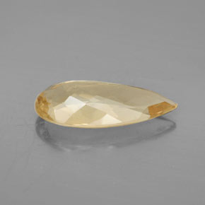 4.05캐럿 천연 옐로우 골든 녹주석, 배 모양, VS-SI