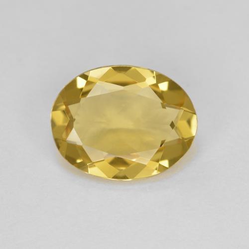 2.00캐럿 천연 옅은 노랑 베릴, 타원형 컷, 10.2×8 mm, VVS-VS