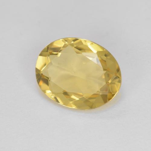 2.00캐럿 천연 옅은 노랑 베릴, 타원형 컷, 10.2×8 mm, VVS-VS