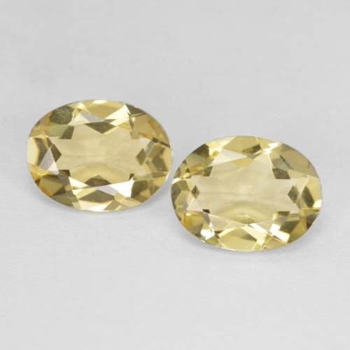 3.06캐럿 천연 라이트 골드 베릴 보석, 타원형 컷, 9.3×7 mm, VVS