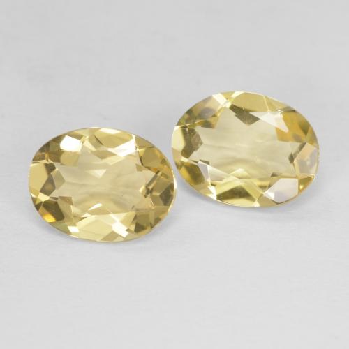 3.06캐럿 천연 라이트 골드 베릴 보석, 타원형 컷, 9.3×7 mm, VVS