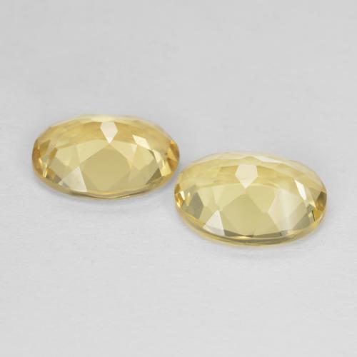 3.06캐럿 천연 라이트 골드 베릴 보석, 타원형 컷, 9.3×7 mm, VVS