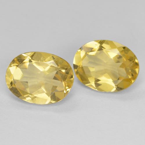 3.35캐럿 천연 라이트 옐로우 베릴 보석, 타원형 컷, 9.1×7 mm, VVS-VS