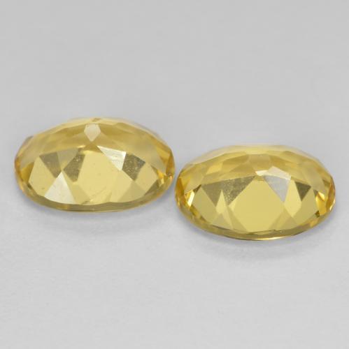 3.35캐럿 천연 라이트 옐로우 베릴 보석, 타원형 컷, 9.1×7 mm, VVS-VS