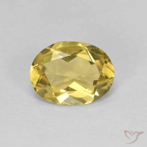 1.14ct 자연스러운 연노랑 녹주석, 타원형, VVS-VS
