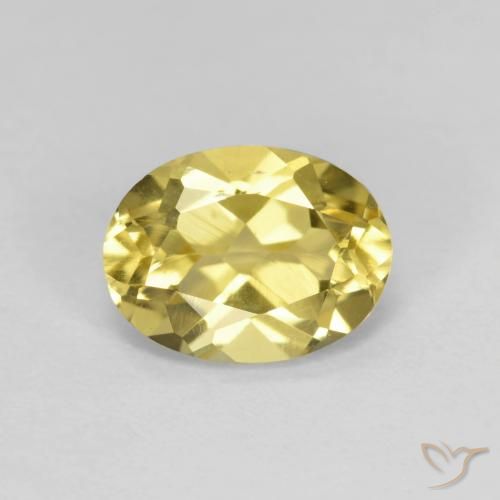 1.33ct 자연스러운 디종 옐로우 녹주석, 타원형, VVS-VS