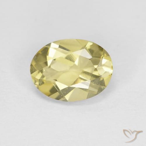 1.16ct 자연스러운 연노랑 녹주석, 타원형, VVS-VS