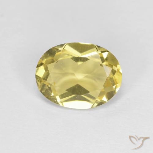 1.21ct 자연스러운 연노랑 녹주석, 타원형, VVS-VS