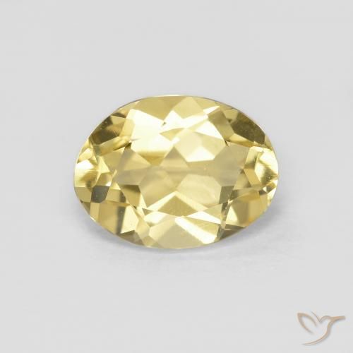 1.31ct 자연스러운 디종 옐로우 녹주석, 타원형, VVS-VS