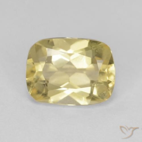 1.32ct 자연스러운 미디엄 옐로우 녹주석, 방석, VVS