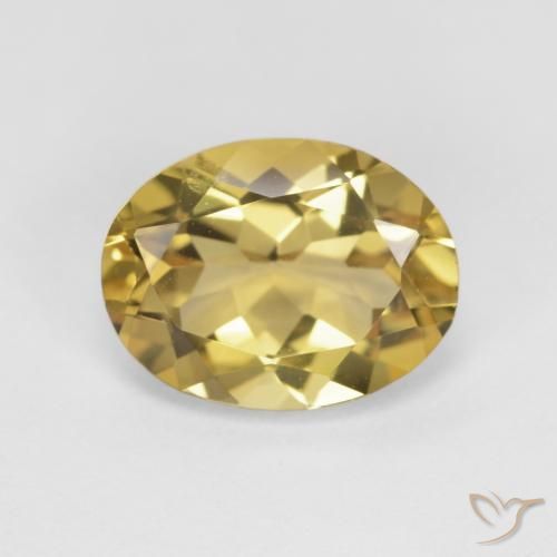 2.33ct 자연스러운 딥 옐로우 녹주석, 타원형, VVS