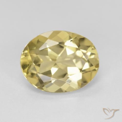 2.56ct 자연스러운 따뜻한 노란색 녹주석, 타원형, VS