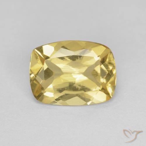 1.69ct 자연스러운 라이트 골드 녹주석, 방석, VS