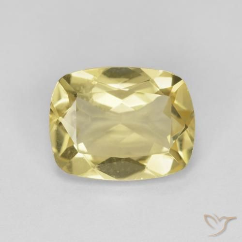 1.84ct 자연스러운 연노랑 녹주석, 방석, VS