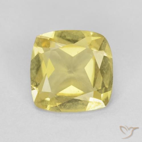 0.65ct 자연스러운 연노랑 녹주석, 방석, VS