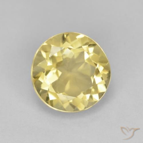 1.98ct 자연스러운 연노랑 녹주석, 둥근, VVS-VS