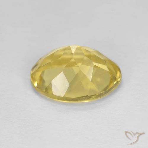 3.00캐럿 천연 Medium Light-Yellow 녹주석, 타원형, VVS