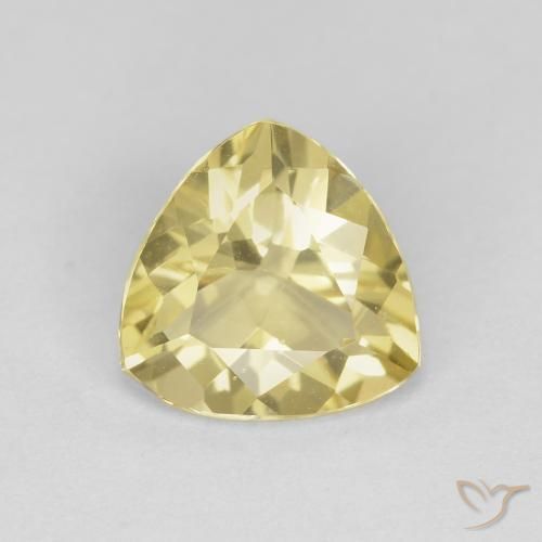 1.47ct 자연스러운 미디엄 라이트 옐로우 녹주석, 일조, VVS