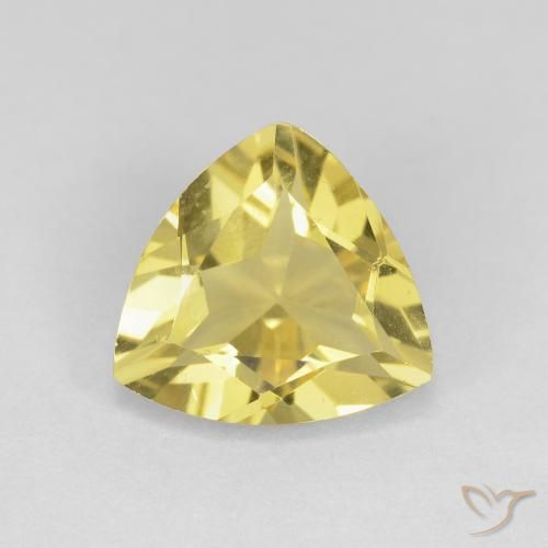 1.41ct 자연스러운 미디엄 라이트 옐로우 녹주석, 일조, VVS