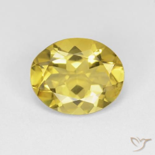 2.78ct 자연스러운 갈황색 녹주석, 타원형, VVS