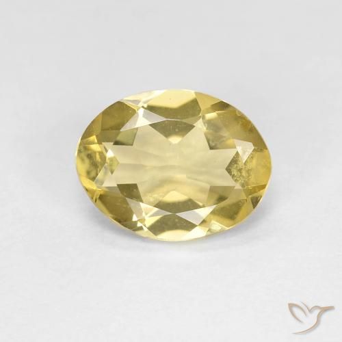 1.53ct 자연스러운 옅은 노랑 녹주석, 타원형, VS