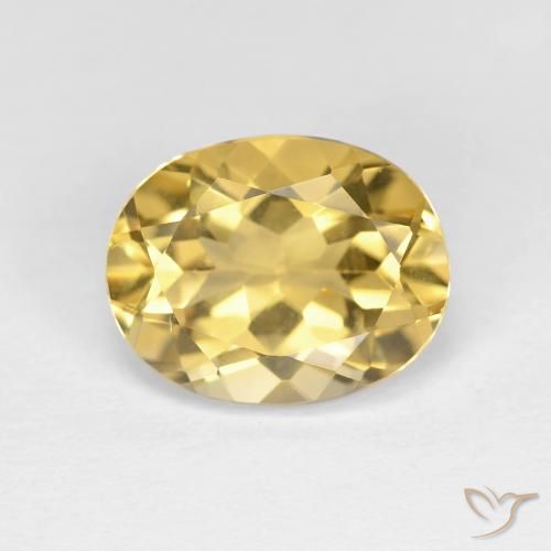 3.20ct 자연스러운 골든 녹주석, 타원형, VVS-VS