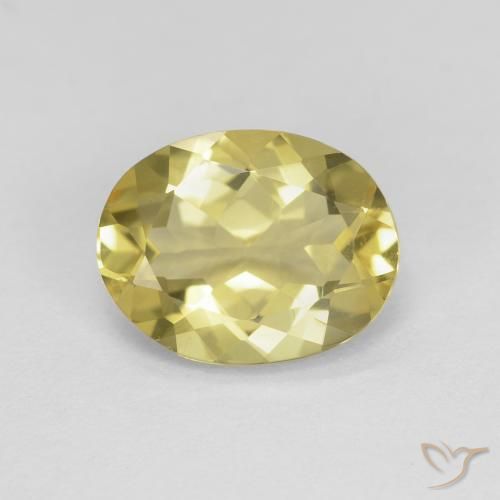 2.04ct 자연스러운 갈황색 녹주석, 타원형, VVS