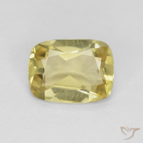 1.10ct 자연스러운 흙빛 노란색 녹주석, 방석, VS
