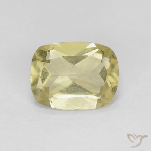 1.13ct 자연스러운 그윽한 노란색 녹주석, 방석, VS
