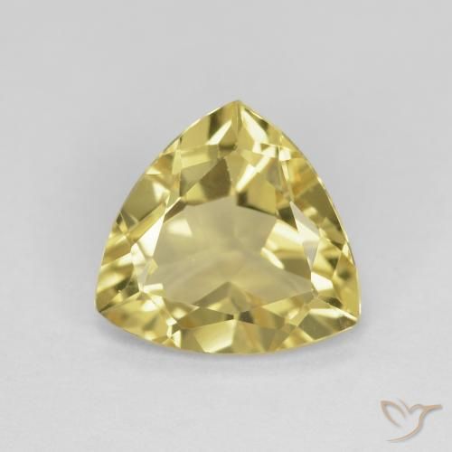 1.77ct 자연스러운 미디엄 옐로우 녹주석, 일조, VVS