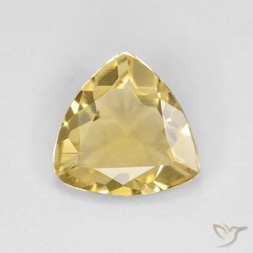 1.54ct 자연스러운 라이트 골드 녹주석, 일조, VVS