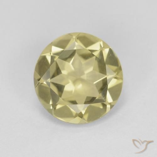 1.70ct 자연스러운 미디엄 옐로우 녹주석, 둥근, VVS