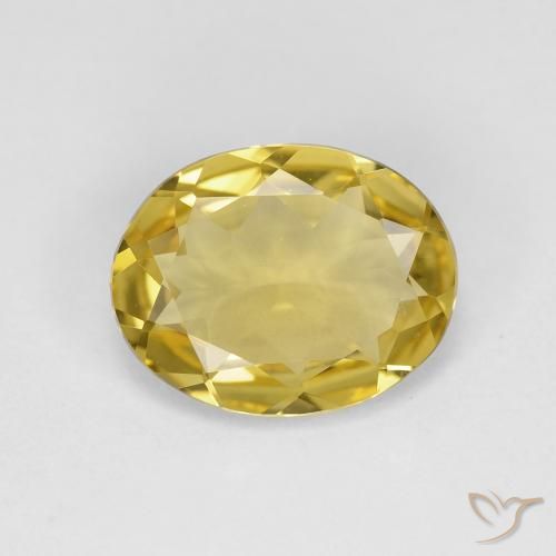 2.47ct 자연스러운 디종 옐로우 녹주석, 타원형, VVS