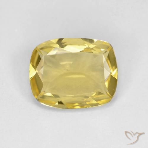 1.49ct 자연스러운 연노랑 녹주석, 방석, VVS
