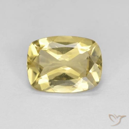 1.59ct 자연스러운 매우 밝은 디종 옐로우 녹주석, 방석, VVS