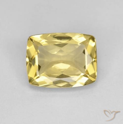 1.84ct 자연스러운 라이트 골든 옐로우 녹주석, 방석, VVS