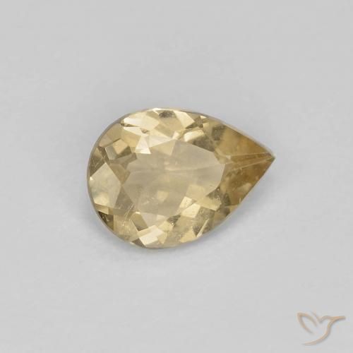 0.54ct 자연스러운 골든 녹주석, 배 모양, VS