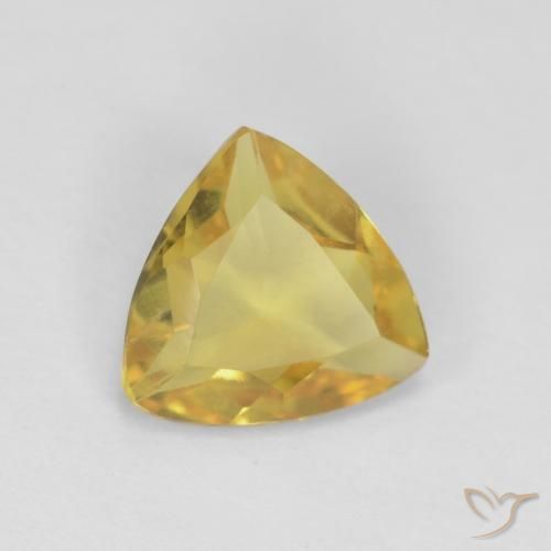 0.85ct 자연스러운 로얄 옐로우 녹주석, 일조, VVS-VS