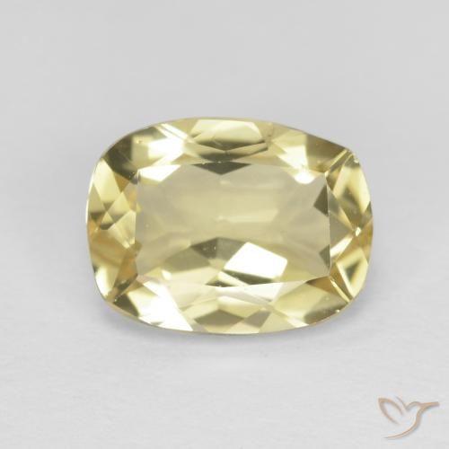 1.62ct 자연스러운 옅은 노랑 녹주석, 방석, VVS-VS