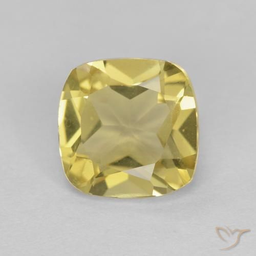 1.36ct 자연스러운 라이트 범블비 옐로우 녹주석, 방석, VVS